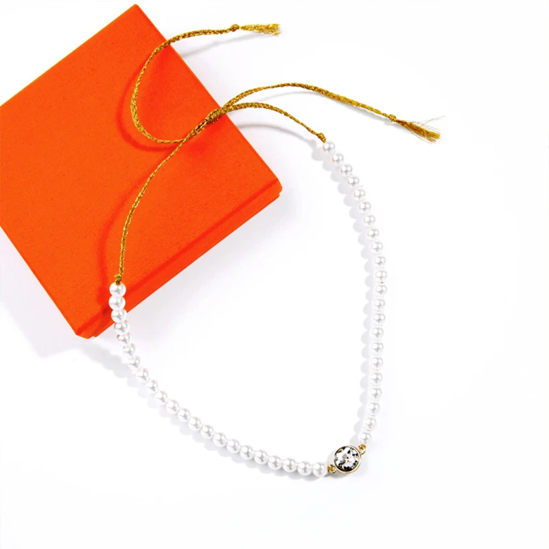 PINKSEE модное ожерелье с имитацией жемчуга колье ювелирное изделие цепочка