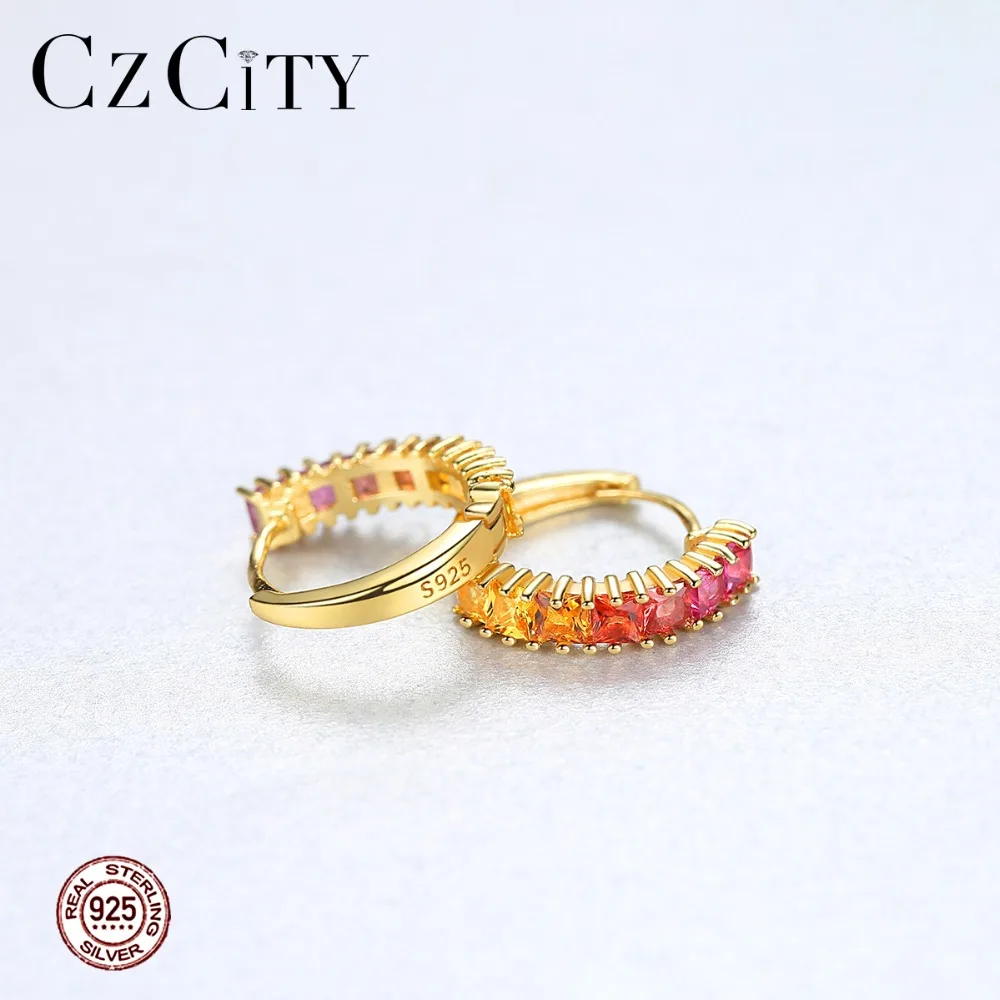CZCITY милые высокого качества 925 серебро SterlingTopaz серьги со шпилькой для женщин