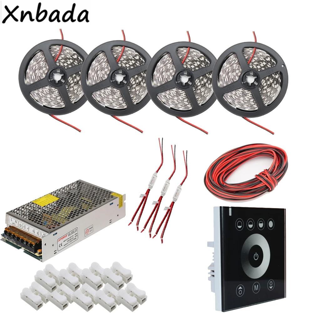 Светодиодная гибкая лента 5050SMD белый/теплый белый/синий/красный сенсорная панель