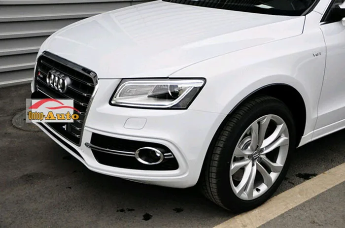 Спортивный передний бампер глянцевый черный сотовый + хромированная отделка