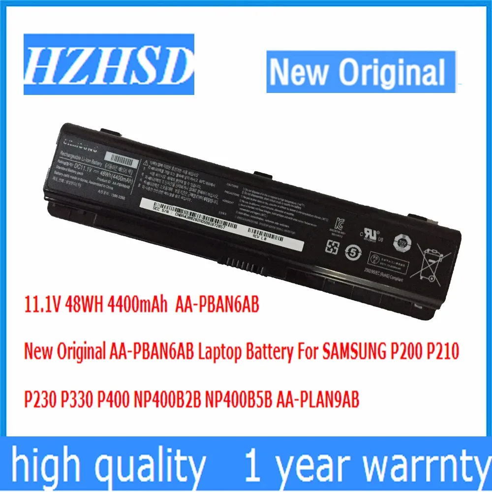 11 1 V 48WH 4400 мА/ч новый оригинальный AA-PBAN6AB Аккумулятор для ноутбука SAMSUNG P200 P210 P230 P330
