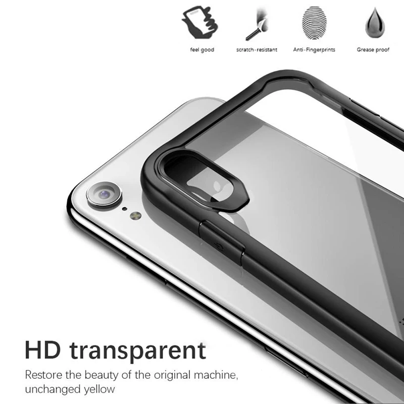 Luxury Soft TPU Clear Phone Case For iPhone X XR XS Max Transparent Ultra Thin Slim Coque Back Cover |
