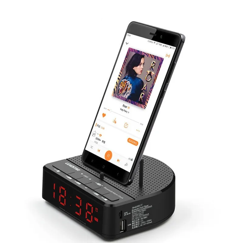 Беспроводная Светодиодная Будильник LEADSTAR bluetooth колонка громкая связь FM радио