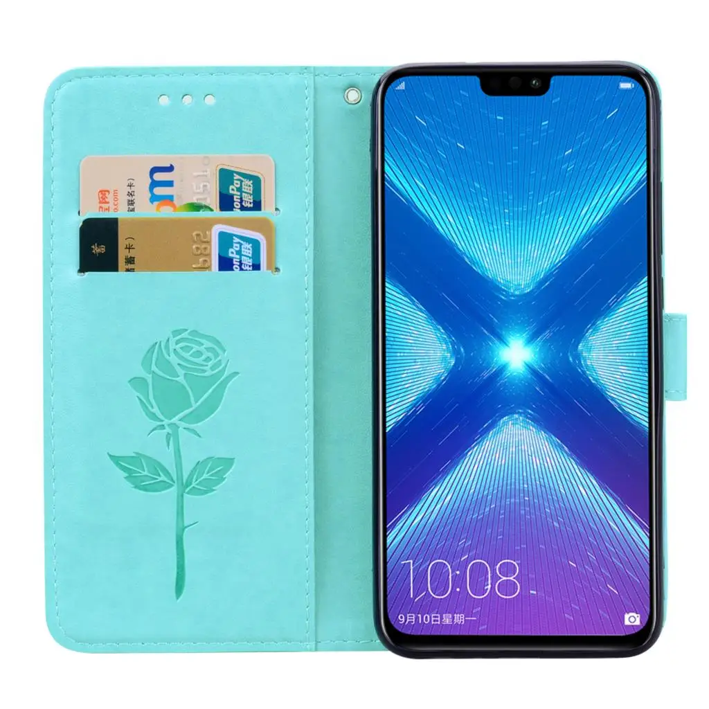 Чехол-книжка из искусственной кожи с розами для huawei P20 Lite P Smart Z Y5 Y6 Y9 Prime Y7 Honor 7A 7C Pro 8A 8X mate 10 20
