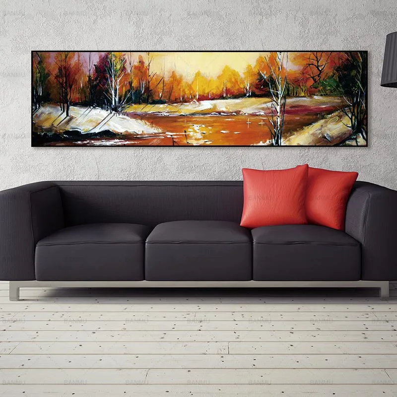 wall picture art landcape print trees Posters Painting decoration for living room no frame canvas painting | Дом и сад