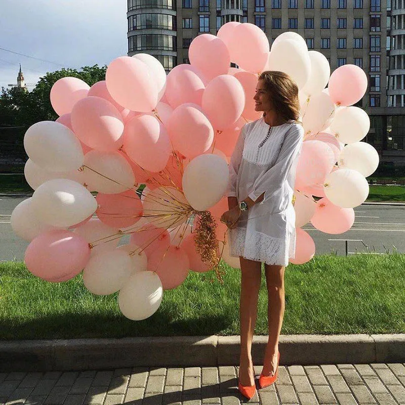 20 шт 10 дюймов розовые круглые латексные шарики девушки женщины счастливый день рождения воздушные шары надувные шары для свадьбы, помолвки Декор балон
