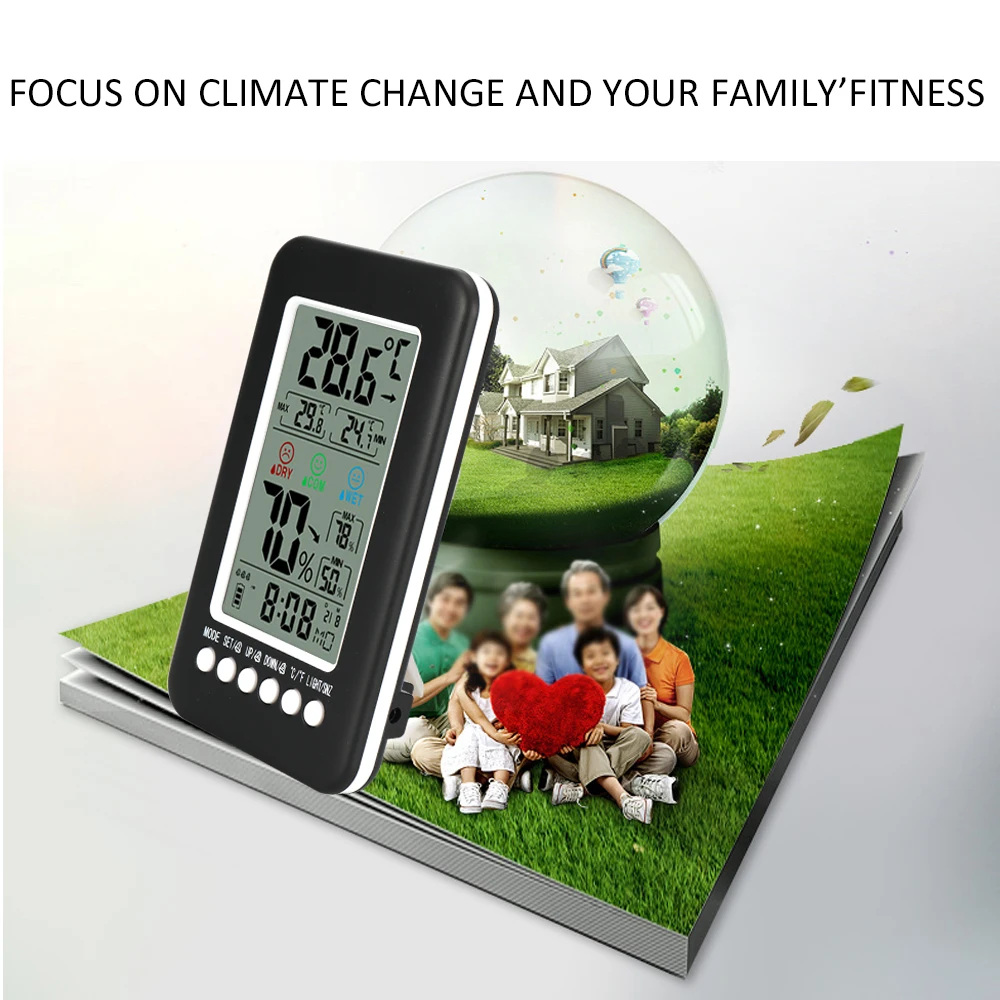 Удобный термометр с индикацией гигрометр умный цифровой голосовой активация для