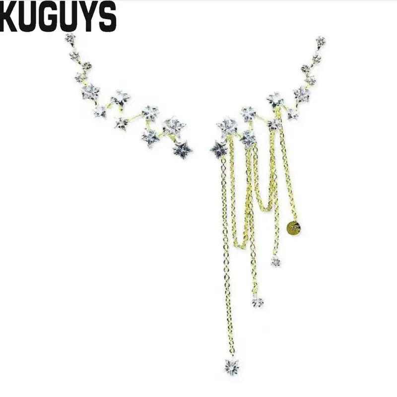 BlingBling кристаллы звезда длинные серьги с кисточками для женщин модные ювелирные
