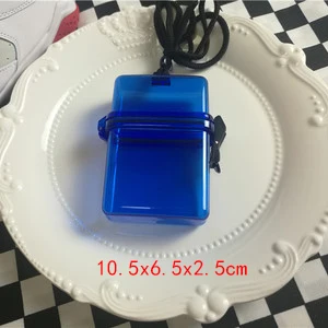 10.5x6.5x2.5cm Ins пластиковый прозрачный чехол для сигарет с металлической цепочкой 120 см в стиле панк, хип-хоп, жесткий корпус, водонепроницаемый чехол для мобильного телефона, сумка для хранения - Цвет: 10.5x6.5x2.5cm