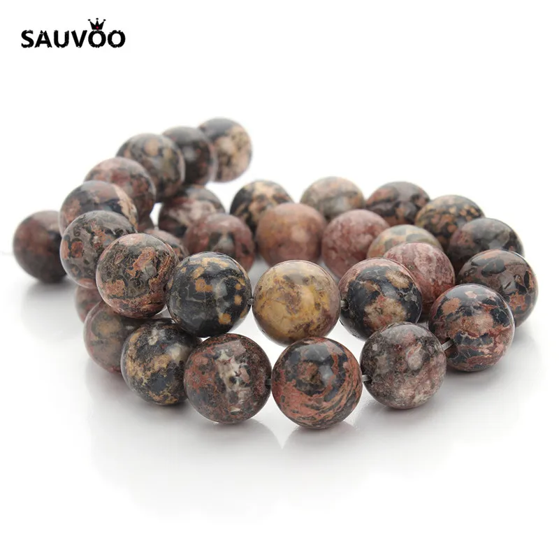 Круглые шарики в виде снежинок SAUVOO круглые из натурального камня 6 мм 8 10 12 для