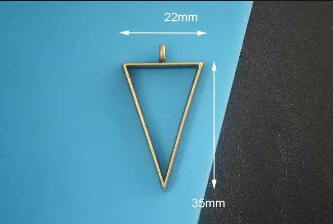 bronze triangle 5 шт. 7 форма металлическая рамка DIY эпоксидная смола для изготовления ювелирных изделий изделия из смолы подарки ручной работы Цветочные геометрические формы УФ Смола ожерелье - Окраска металла: bronze triangle