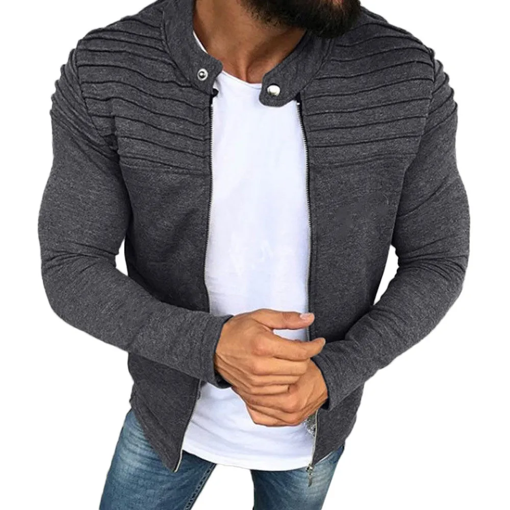 AG Womail jacket men denim jackets Autumn Casual sport Coats Bomber Jacket And Coats Slim Thick Parka Male Jacket Outwear J719 - Цвет: AG