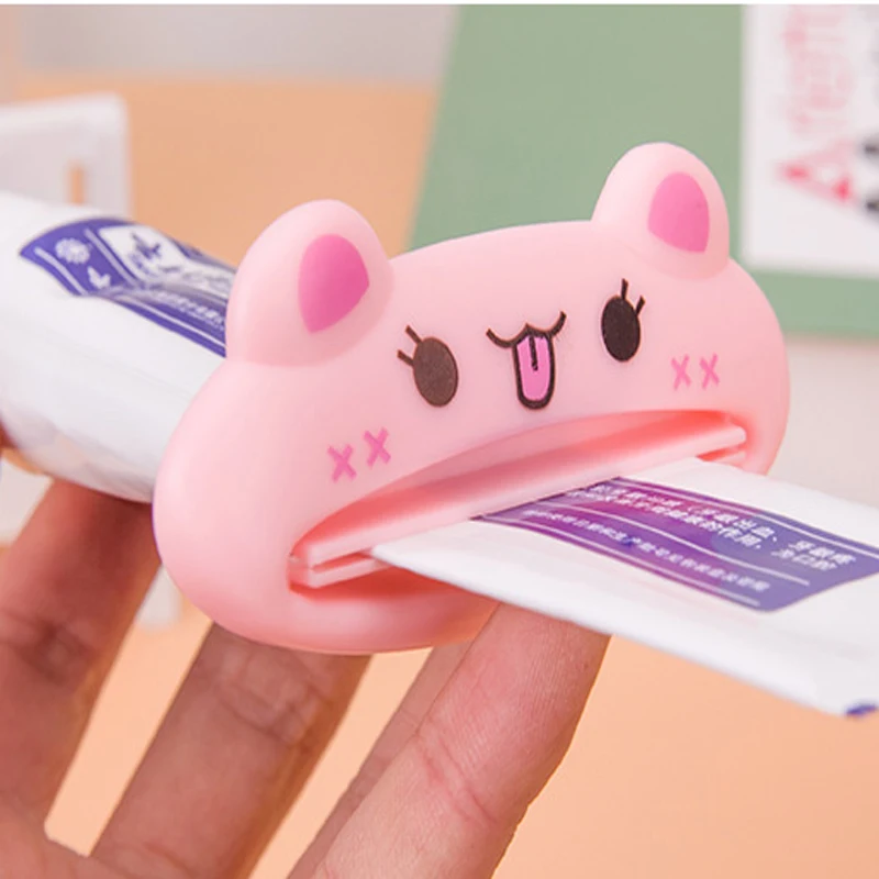 1 шт. мультфильм улыбающееся лягушка животных клип зубная паста соковыжималка