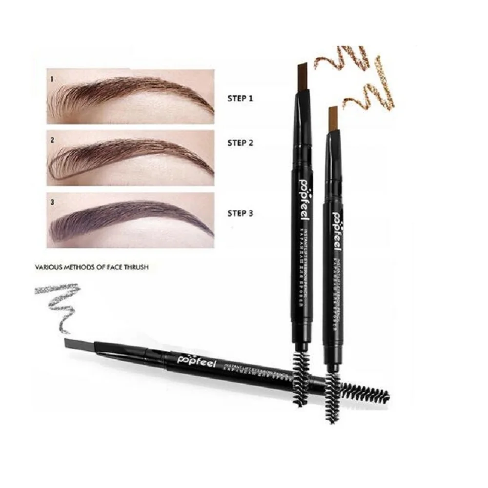 Popfeel Double-end Automatic Eyebrow Pencil Waterproof Pigment Long Lasting 5 colors eye Makeup Eye Brow Cosmetic | Красота и