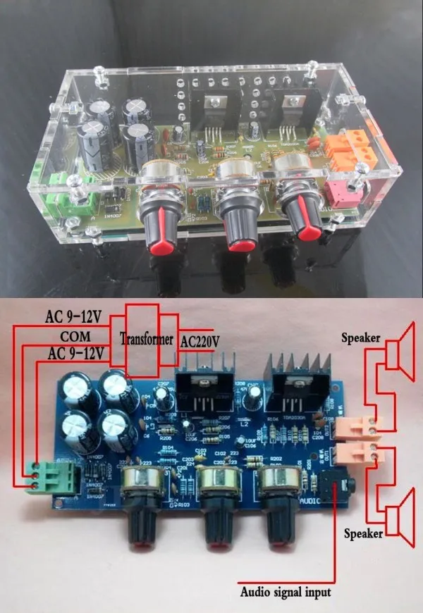 DIY Набор 18 Вт + TDA2030A Hifi стерео усилитель мощности с корпусом|stereo power amplifier|amplifier apower