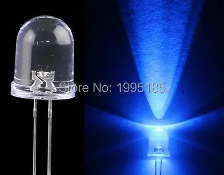 1000 шт. Led 10 мм 0 5 Вт синие светодиоды лампа супер яркие | Лампы и освещение