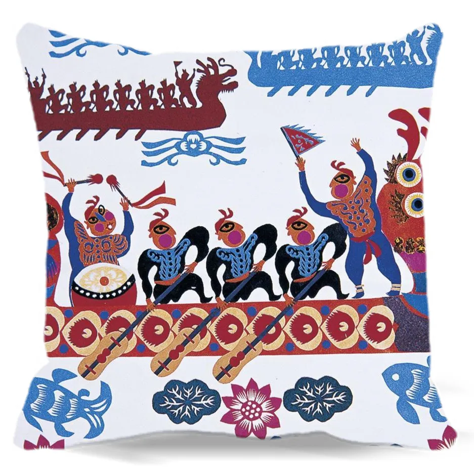 Чехол наволочка с изображением дракона лодки гонки квадратная подушка чехол для