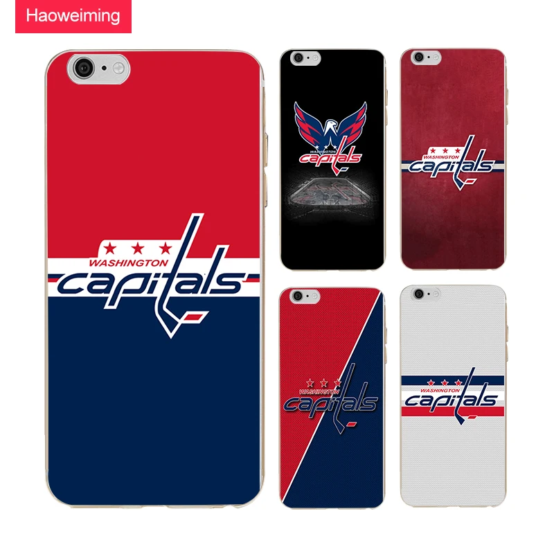 Haoweiming Washington Capitals логотипом Мягкие TPU силиконовый чехол для Apple iphone 4 4s 5 5s SE 6 6s 7 8 Plus X