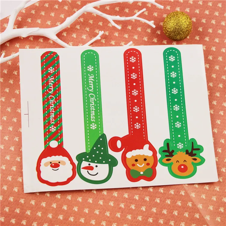 400pcs/100 Sheets merryChristmas Self Adhesive Stickers DIY Party Gift Bags Box Tags Decoration Kraft Paper Sealing Paste | Дом и сад