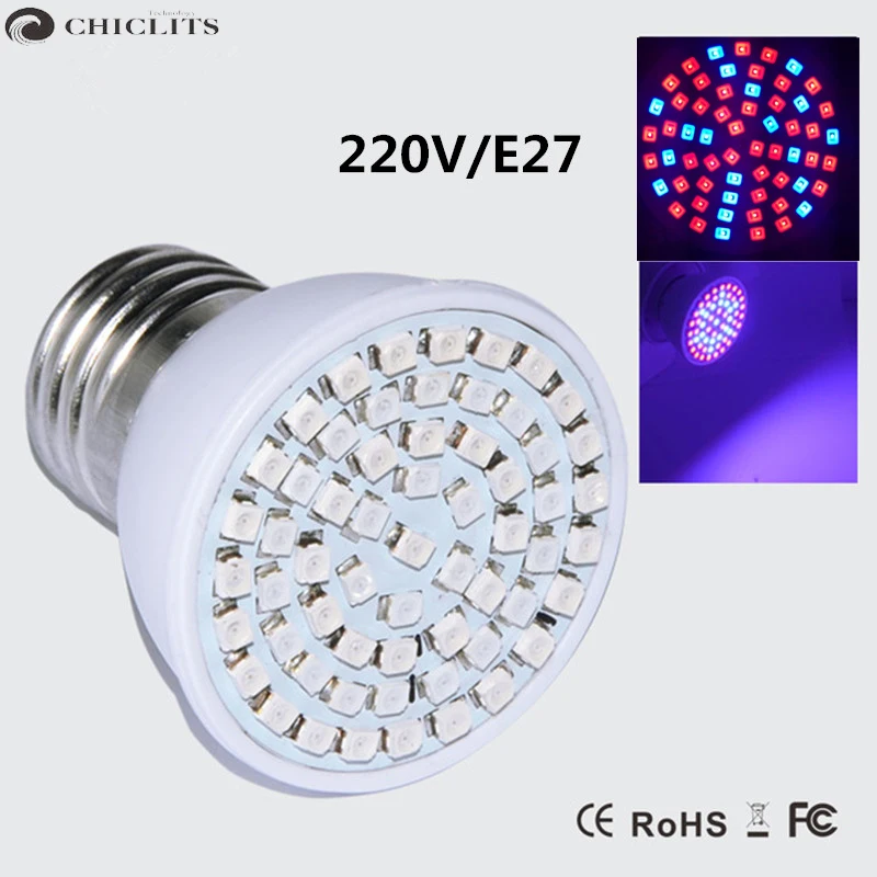 фитолампа лампа для растений Ampolletas из светодиодов E27 3Вт 41 Red + 19 растет лампы