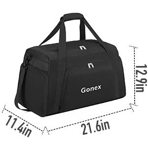 GONEX 60L портативная дорожная сумка для путешествий, вместительная сумка для багажа, удобная сумка на плечо для путешествий, выходных, отдыха, молодежного стиля