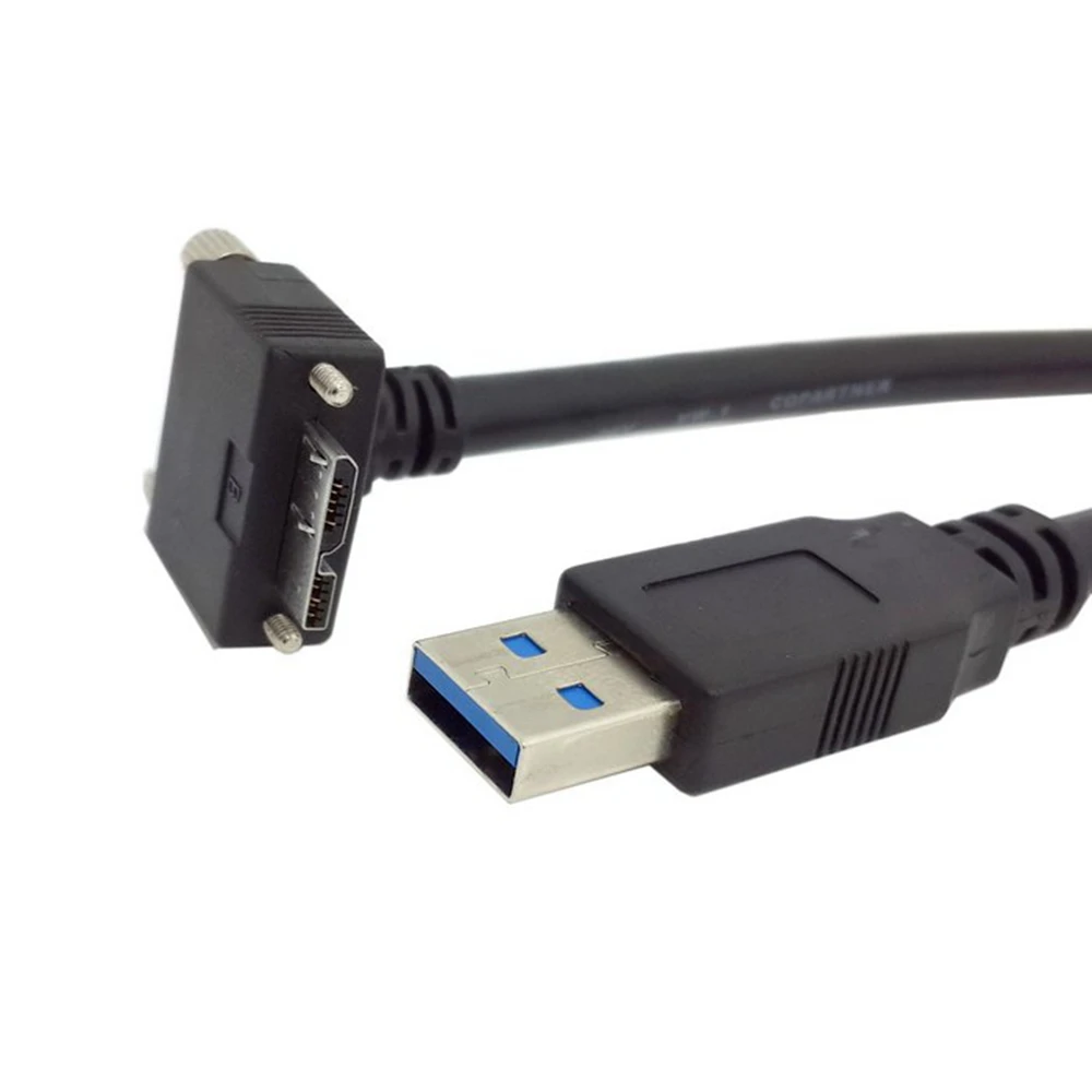 Вниз Угловой 90 градусов Micro USB винт крепление к 3 0 кабелю данных для промышленной