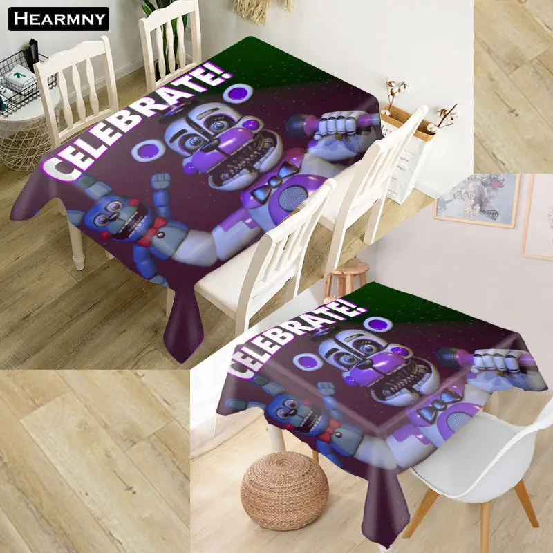 HEARMNY Five Nights at Freddy's скатерть, ткань Оксфорд, квадратный/прямоугольный пылезащитный чехол для стола, вечерние, домашний декор, ТВ, чехлы - Цвет: 10