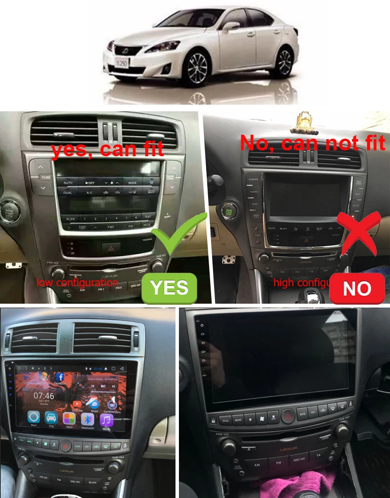 10," Android 8,1 Автомобильный мультимедийный плеер для Lexus IS250 IS350 головное устройство 2005 2006 2007 2008 2009 2010 2011 радио gps навигации