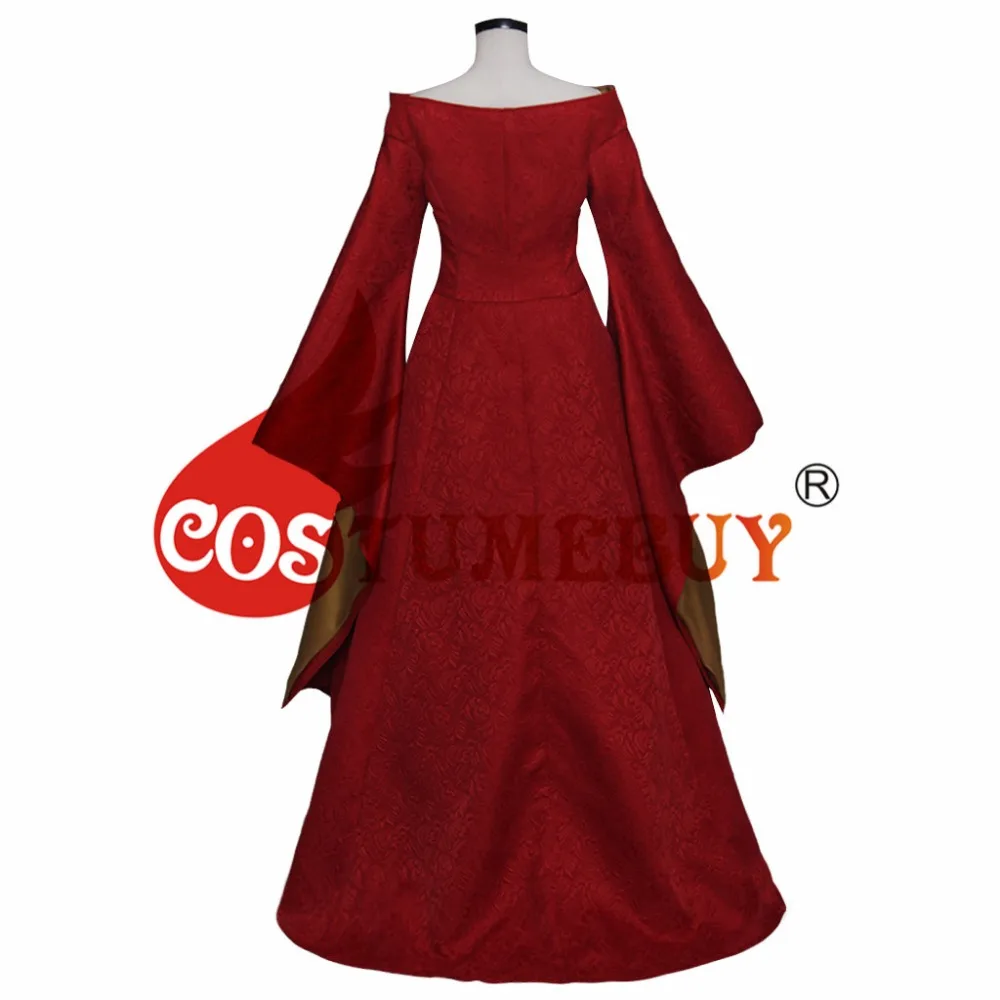 CostumeBuy Игра престолов Серсея Ланнистер косплей костюм для женщин Хэллоуин красный Средневековый Ренессанс свадебное платье любой размер L920