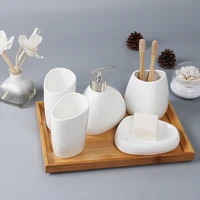 bathroom ceramics accessories set soap dispensertoothbrush holdertumblersoap dish bathroom products