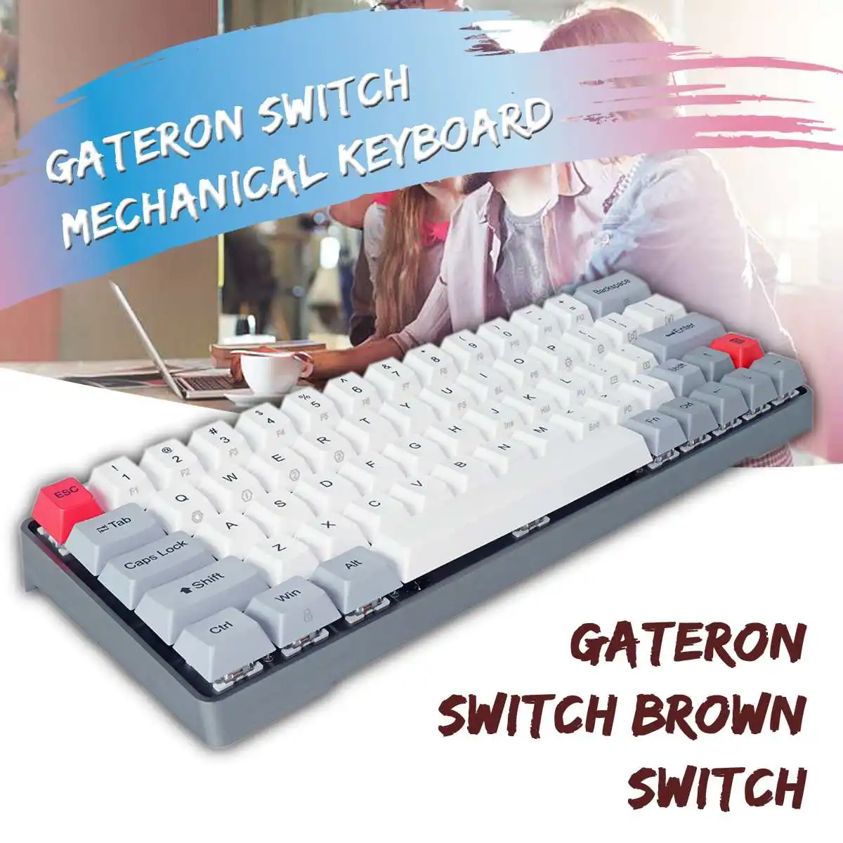 INSMA PBT Keycaps Gateron Switch GK64 чехол из алюминиевого сплава Горячая замена RGB игровая