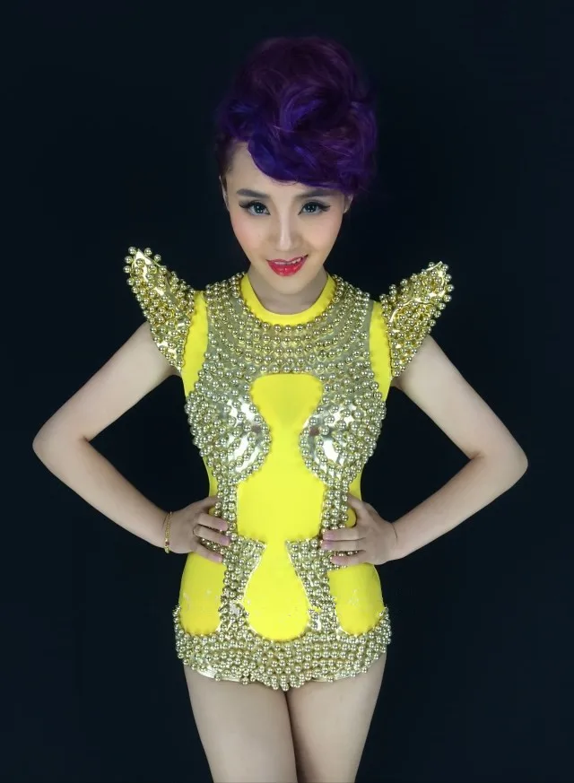 Christmas Style Women New Sexy Red Bodysuit White Fluff Big Coat Set Nightclub Party Stage Wear Dancer Singer Bling Costume