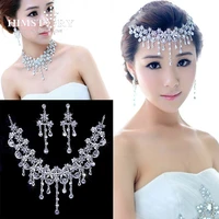 new arrival redwhite luxurious long tassel crystal party bridal jewelry sets wedding jewelry including necklace and earrings