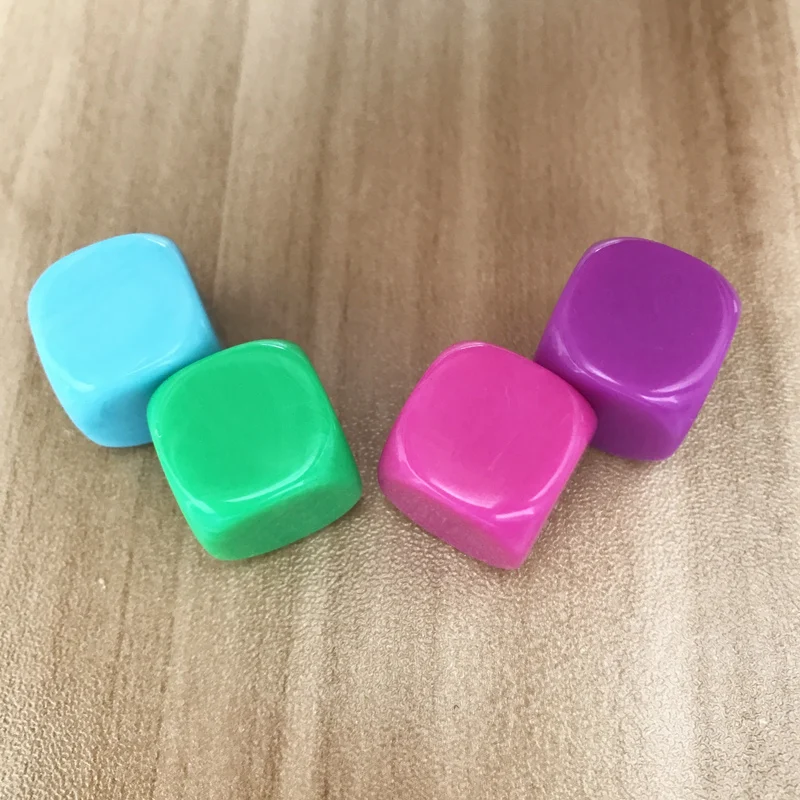 Новые 10 шт./лот 16 мм Пустые кости акриловые закругленные углы Hexahedron цветные могут