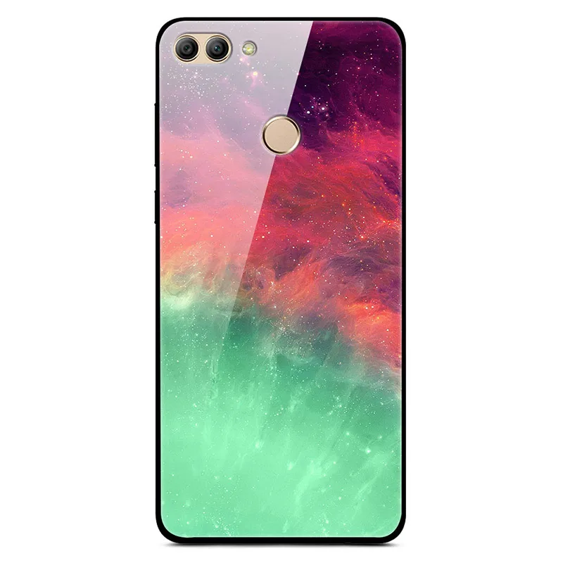Жесткий чехол для huawei Y9 чехол из закаленного стекла задний корпус силиконовый бампер чехлы для телефона для huawei Y9 FLA-LX1 Y 9 Y92018 - Цвет: 20