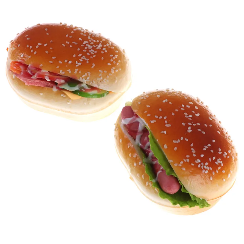 

Высококачественный гамбургер сжатие торта Kawaii Hot Dog мягкая медленно восстанавливающая форму эластичная Очаровательная Милая ремешок для х...