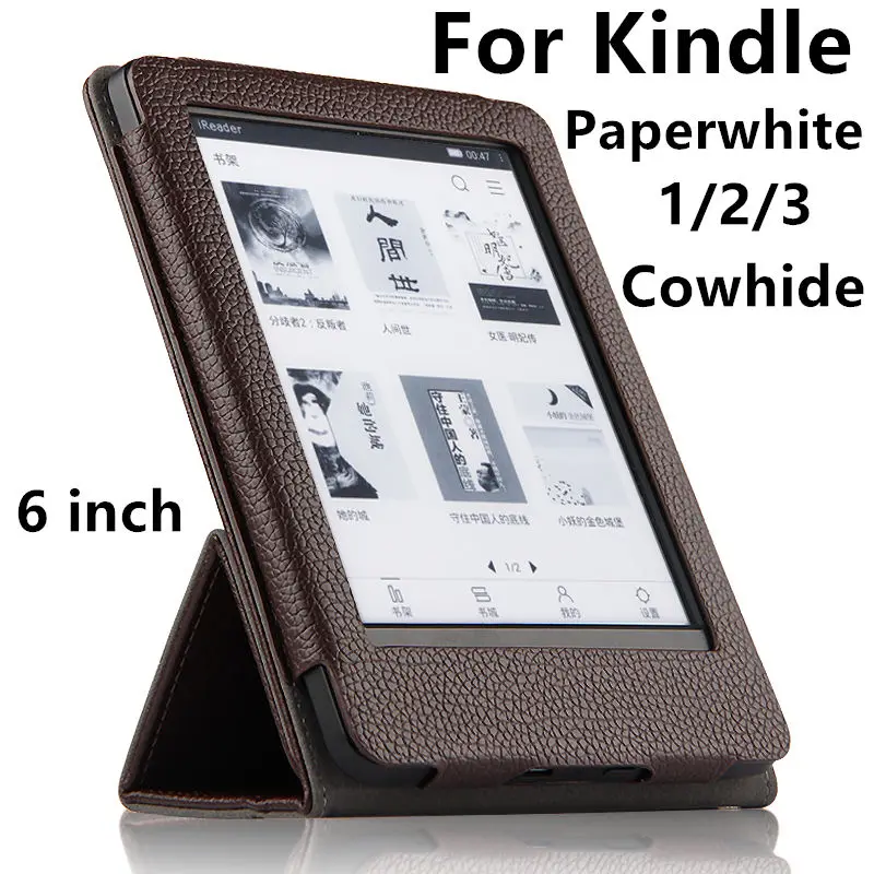 Чехол из воловьей кожи для электронной книги Kindle Paperwhite 3 2 1 6 ''электронная
