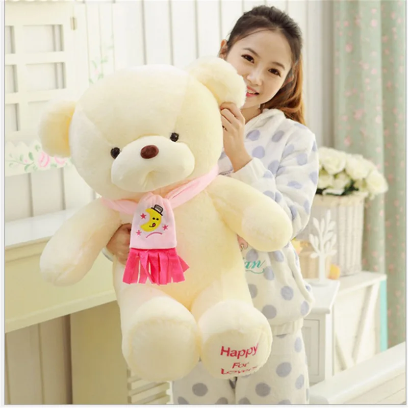 

Kawaii Teddy Bear With Scarf Plush Stuffed Brinquedos Baby Gift Girl Toys Wedding And Birthday Party Decoration 30&60cm