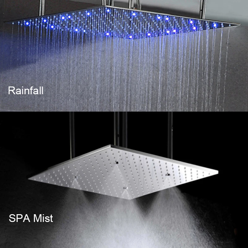 Mist ванная душевая головка 20 &quotLED набор для душа с дождевой насадкой 16&quot цифровой