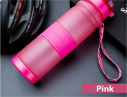 Pink Спортивные Бутылки для воды прямой напиток моя бутылка для воды 380/500/700/1000 мл Портативный герметичные Пластик посуда Тритан без добавления бисфенола А - Цвет: Pink