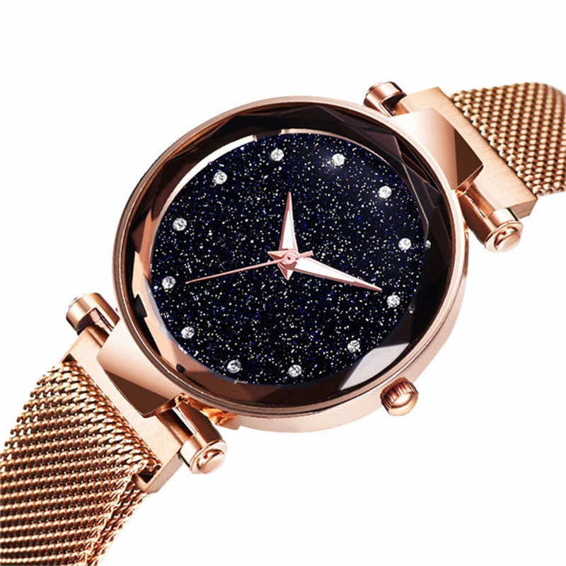 Часы женские кварцевые с маленьким циферблатом винтажные фиолетовые стальные