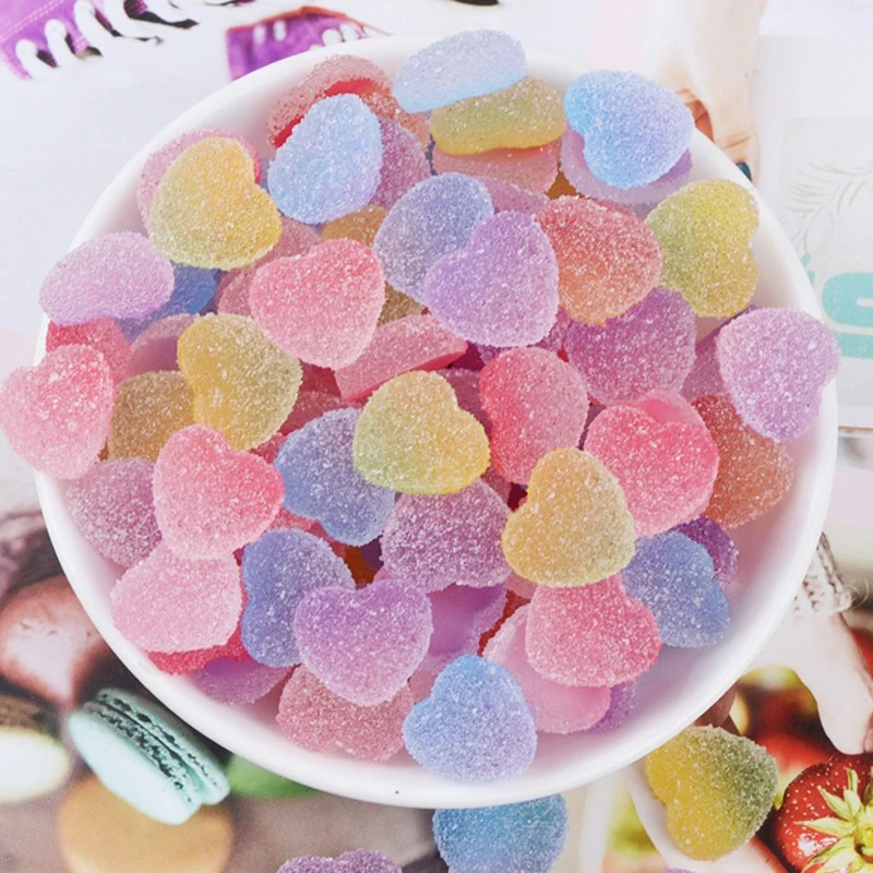 10 шт. Kawaii плоские резиновые кабошоны моделирование конфеты продукты милое в