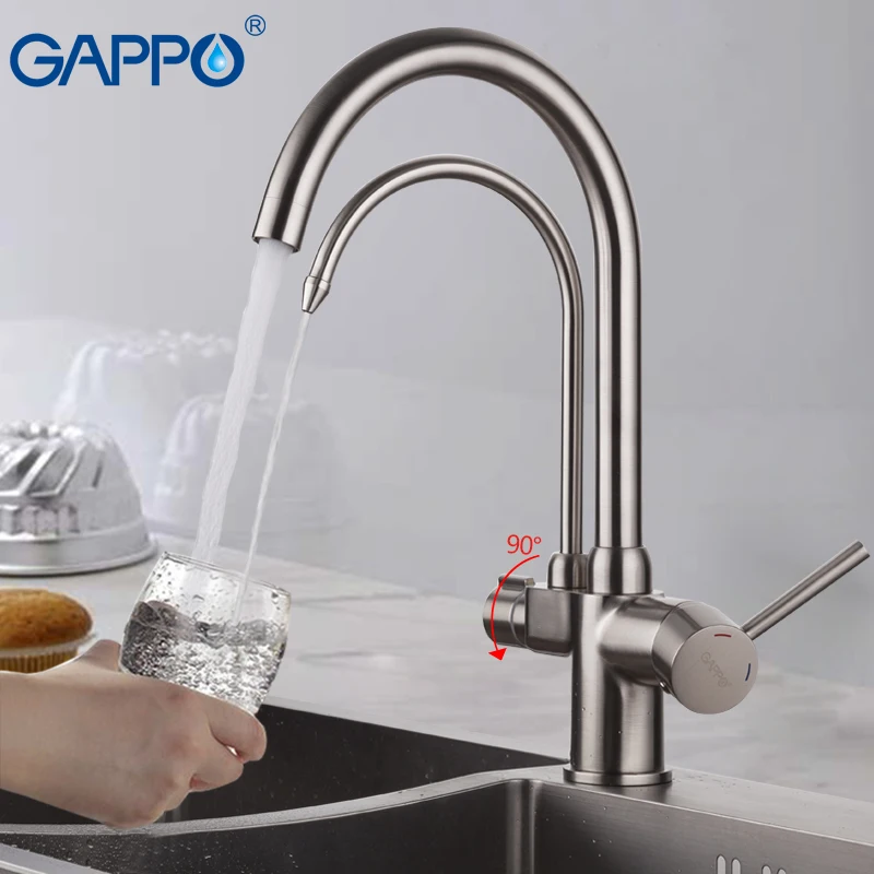 Смеситель Gappo с фильтром для воды система питьевой кухонный смеситель на бортике