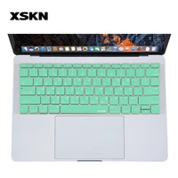 xskn hebrew mint green keyboard protective sticker silicon skin for new macbook pro 13 a1708 no touch bar macbook 12 a1534