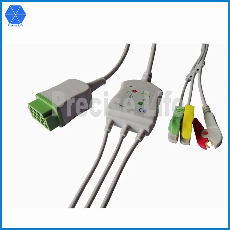 Совместимость Замена жизненных знаков тире 2021141 002 ECG кабель цельный тип 3 свинца с