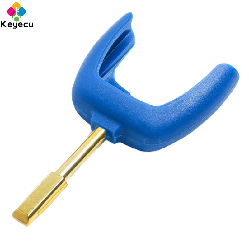 

KEYECU Replacement Part Of Blue Remote Car Key Head Shell Case - With FO21 Uncut Blade - FOB for Ford Transit WM VM 2006-2014