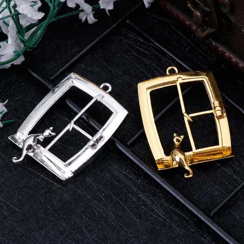 Metal Frame UV Epoxy Resin Crafts Tools DIY Jewelry Making Pendant Necklace Cat Sit Window Gold Silver Handmade Gifts Charms