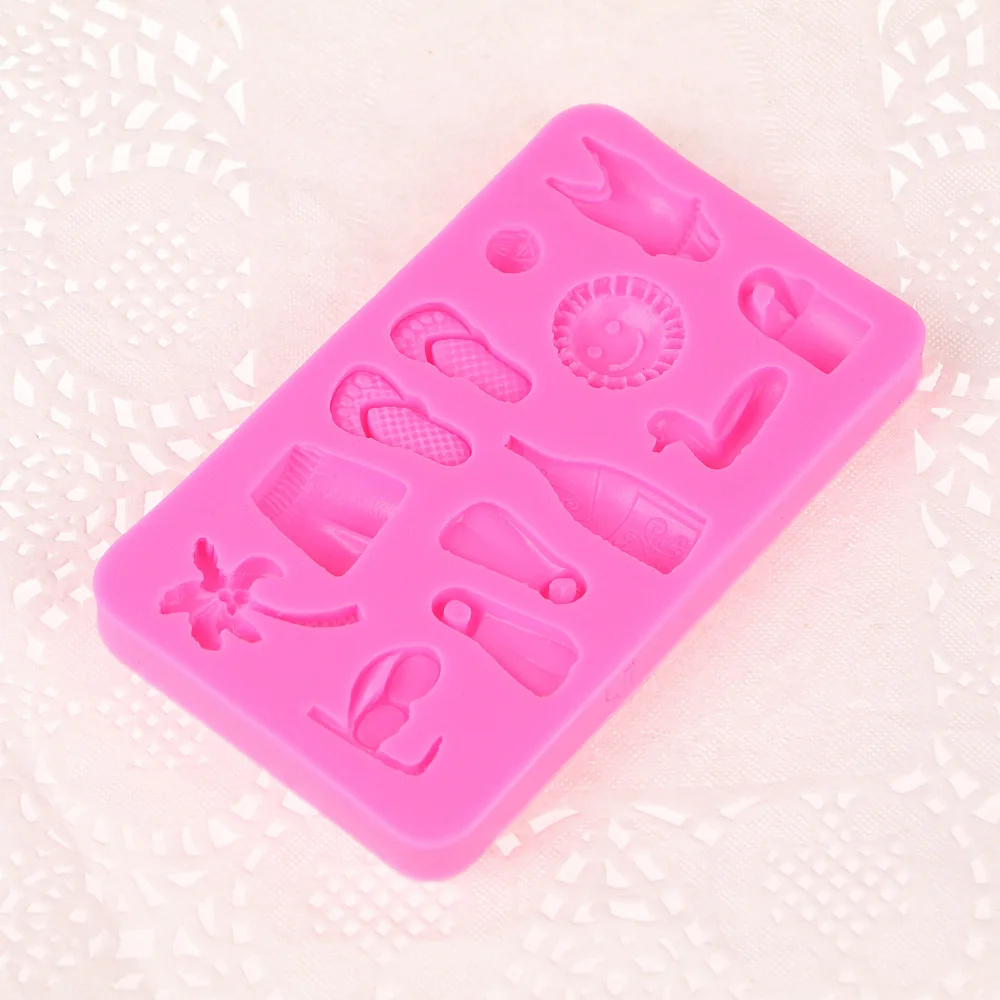 Кокосовые тапочки с деревьями бикини Шоколадные инструменты для украшения торта