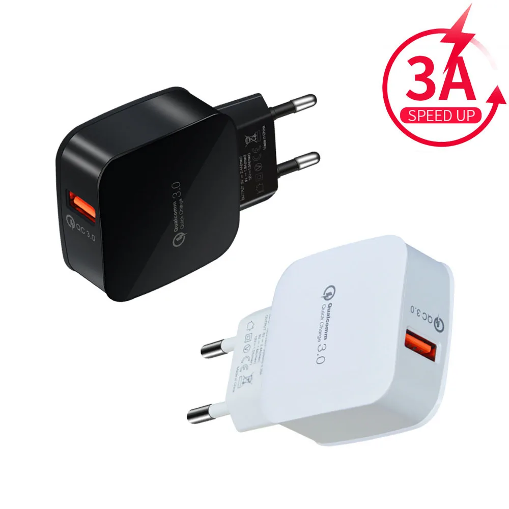 3A Быстрая зарядка 3 0 USB зарядное устройство адаптер для Samsung s9 s8 iPhone X 8 7 plus 6s