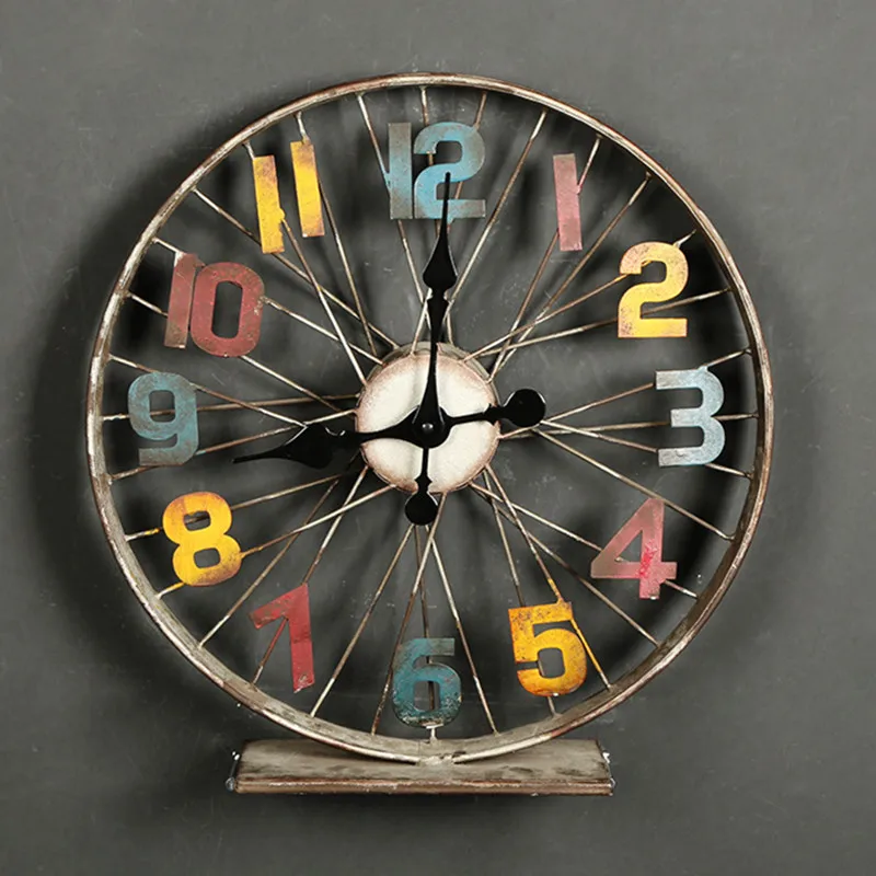 Железные настольные часы ретро большие декор homeretro reloj despertador al fajr кварцевые